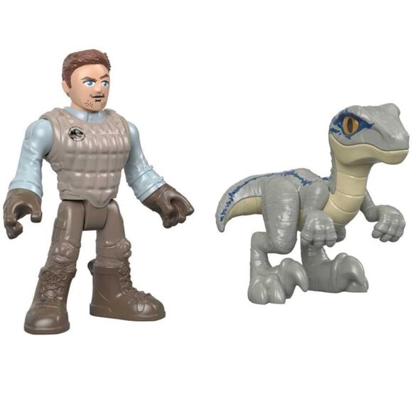 Imaginext Jurassic World Owen & Blue Action Figures - Picture 2 of 3
